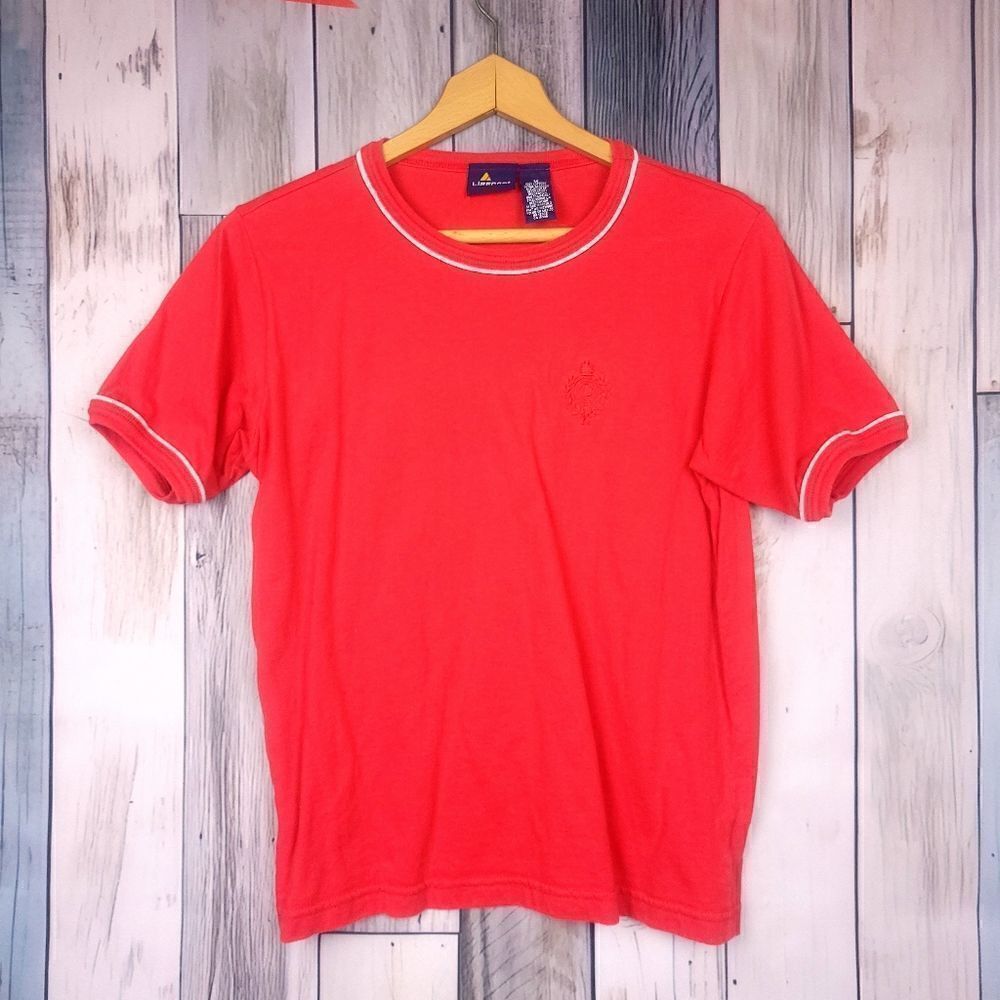 Vintage Liz Claiborne Red Short Sleeve T-shirt Size Medium Cotton